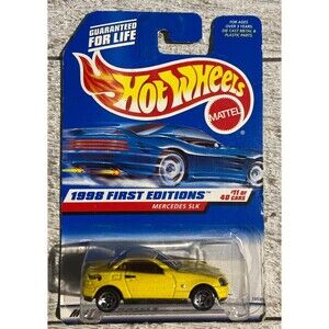 1998 Hot Wheels First Editions #11 Mercedes SLK YELLOW